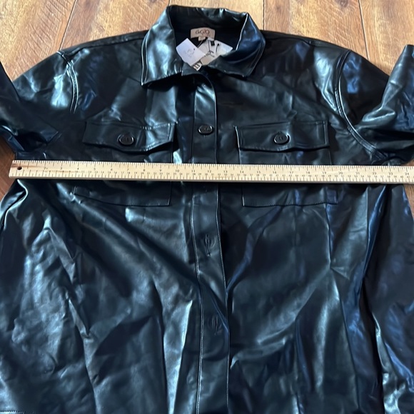 NWT Black Faux Leather Jacket GiGio Plus + XL - Picture 7 of 15
